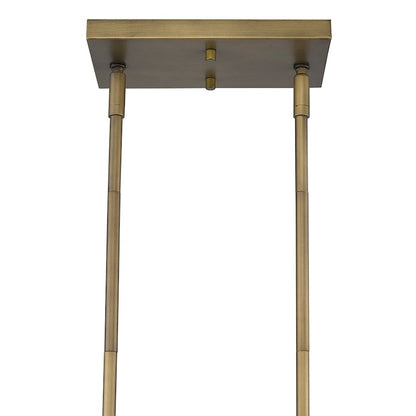 Acclaim Lunette 10 Light Island, Brass/Smoke Glass Globes