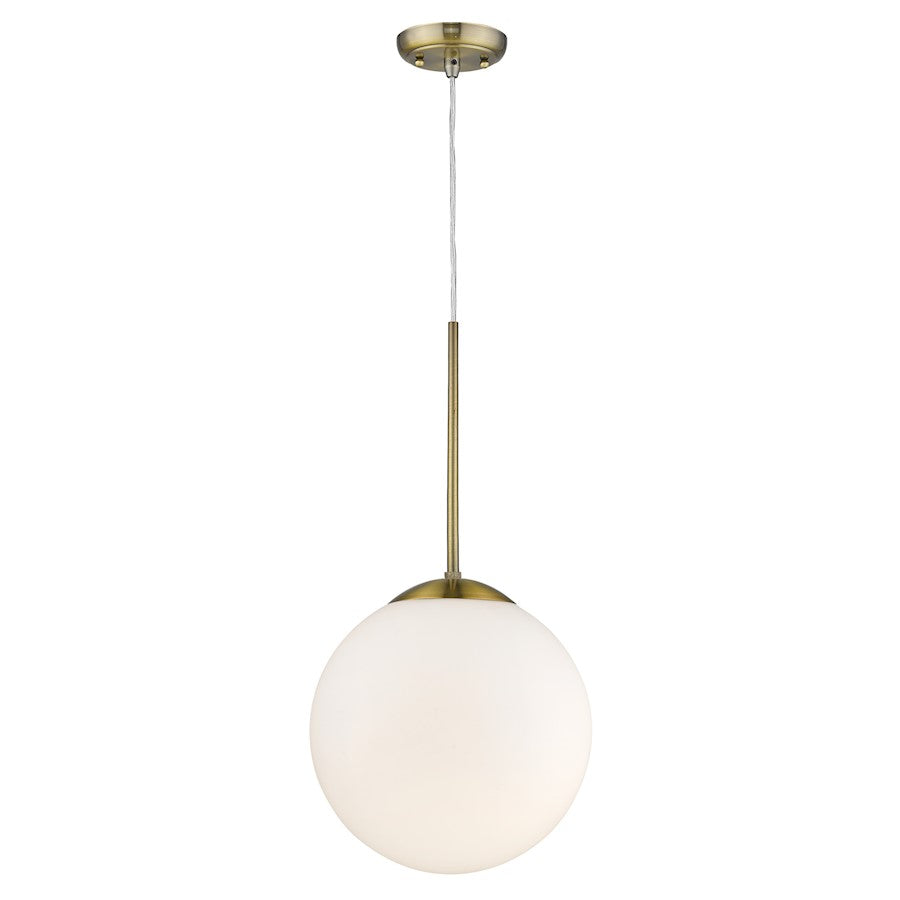 2 Light Pendant, Brass