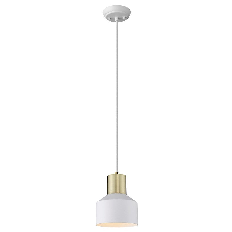 1 Light Pendant, White