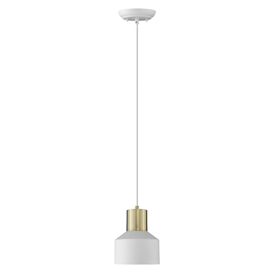1 Light Pendant, White