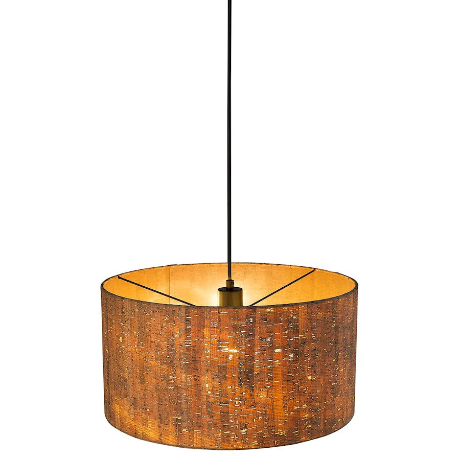 1 Light Pendant, Matte Black