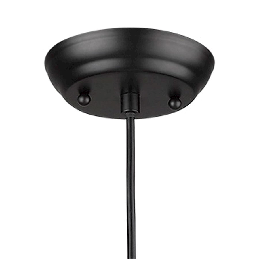 1 Light Pendant, Matte Black