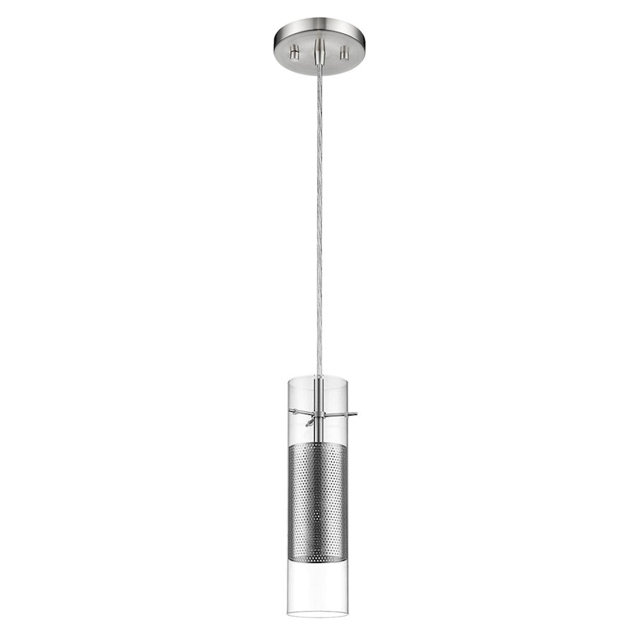 1 Light Pendant, Brushed Nickel