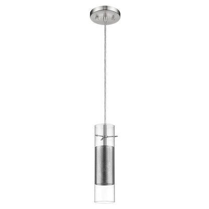 1 Light Pendant, Brushed Nickel