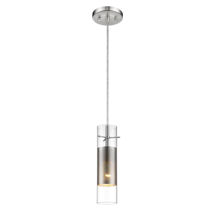 1 Light Pendant, Brushed Nickel