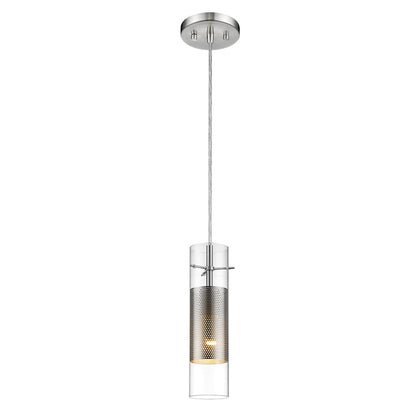 1 Light Pendant, Brushed Nickel