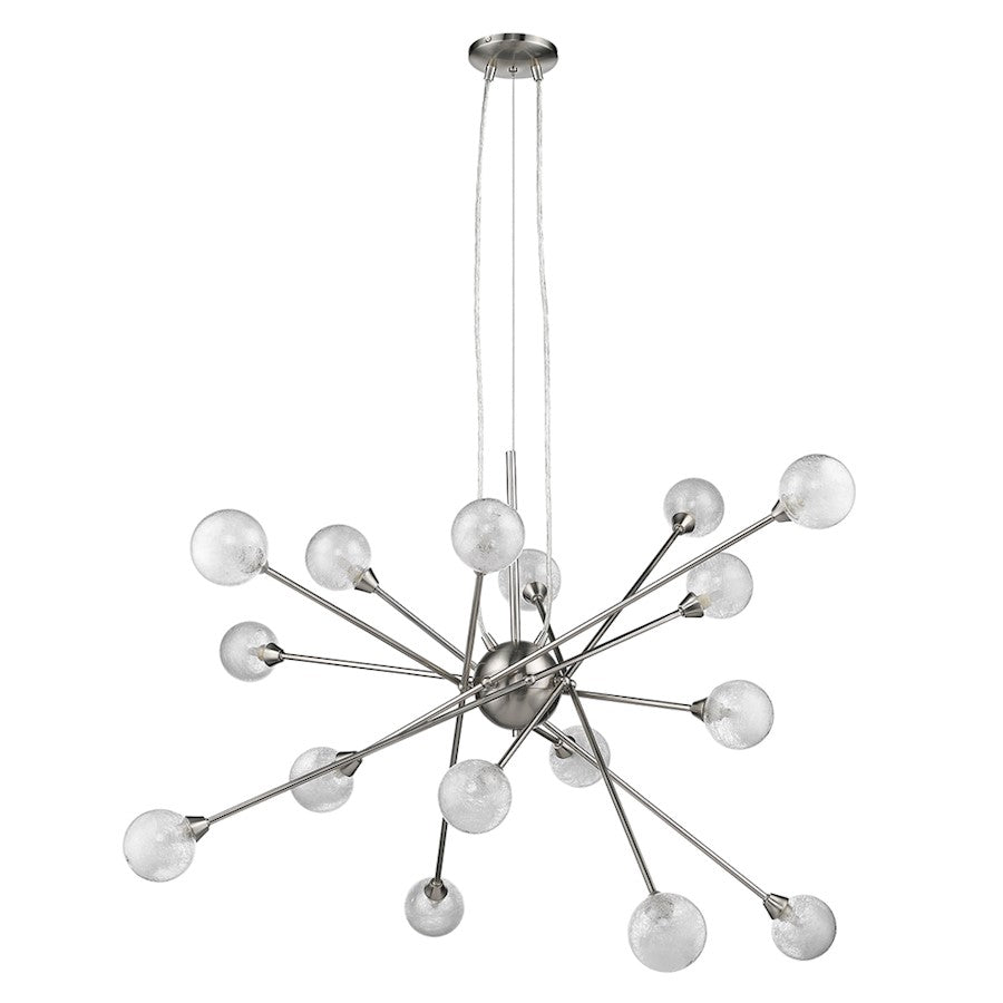 16 Light Chandelier, Nickel