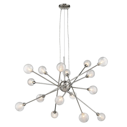 16 Light Chandelier, Nickel