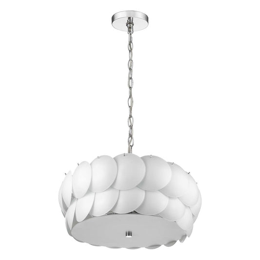 6 Light Pendant, Chrome