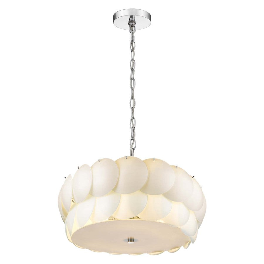 6 Light Pendant, Chrome