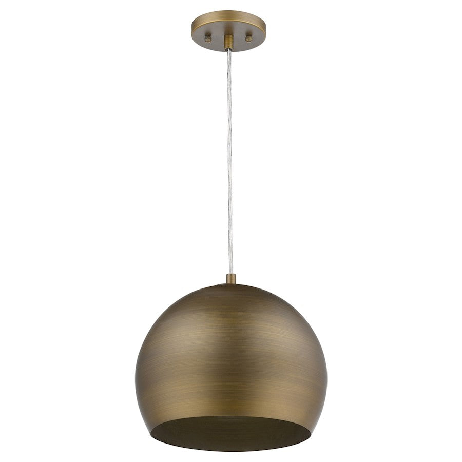1 Light Pendant, Hand Painted Gold