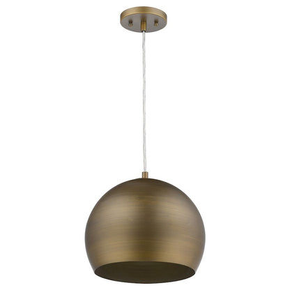 1 Light Pendant, Hand Painted Gold