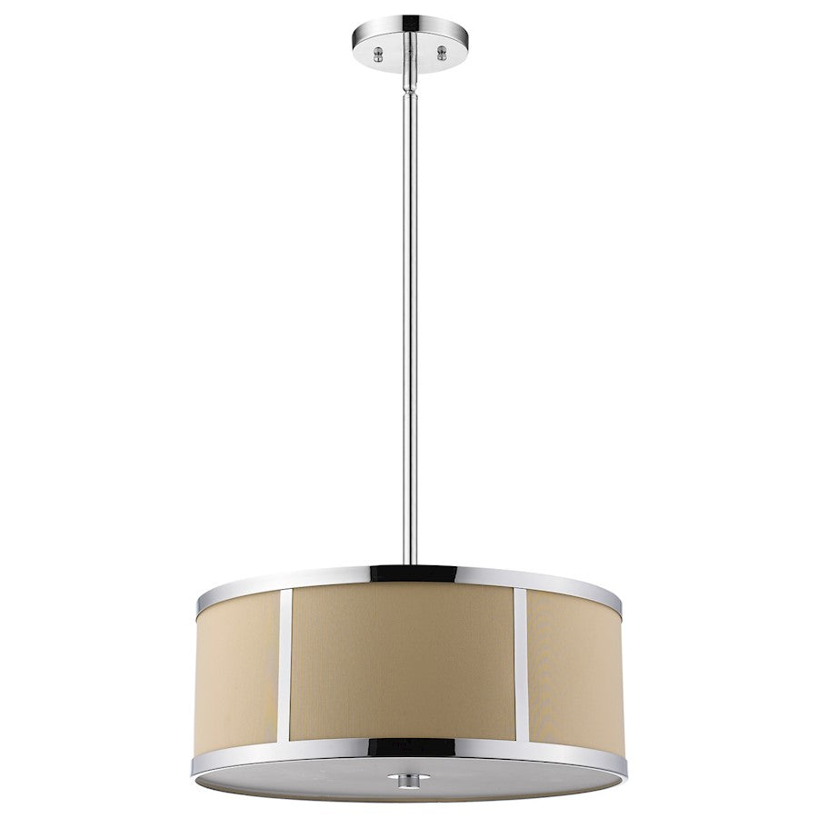 Acclaim Butler 2 Light Flushmount, Chrome/Cream/Opal Acrylic