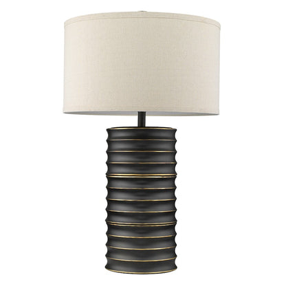 Wave II Table Lamp, Aged Brass