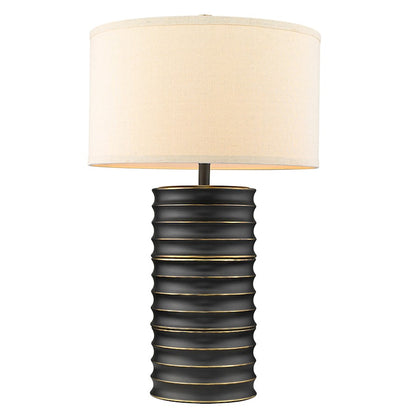 Wave II Table Lamp, Aged Brass