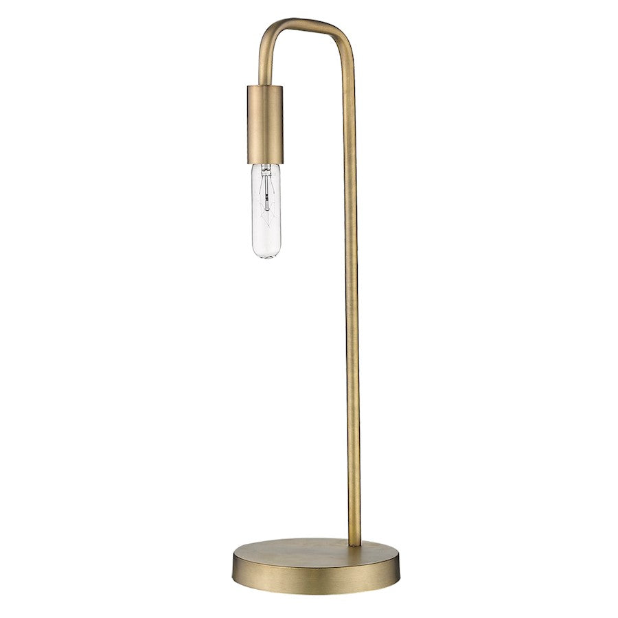 Perret Table Lamp, Aged Brass
