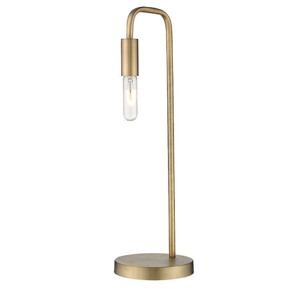 Perret Table Lamp, Aged Brass