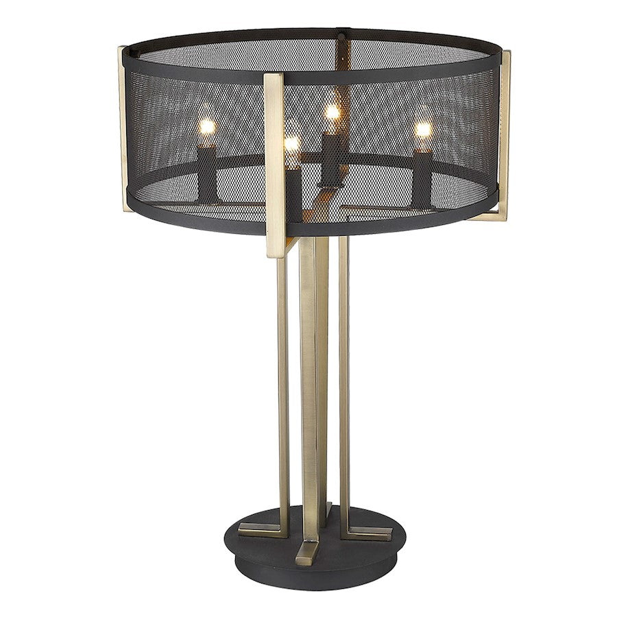 Trend Home 4 Light Table Lamp, Black