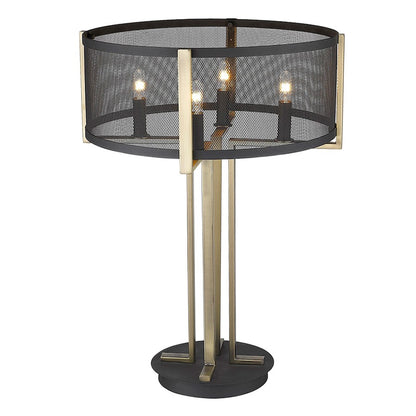 Trend Home 4 Light Table Lamp, Black