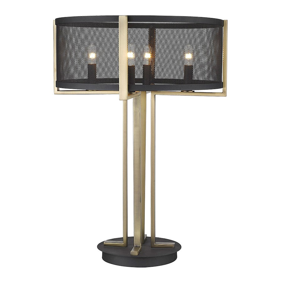 Trend Home 4 Light Table Lamp, Black