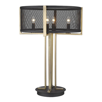 Trend Home 4 Light Table Lamp, Black