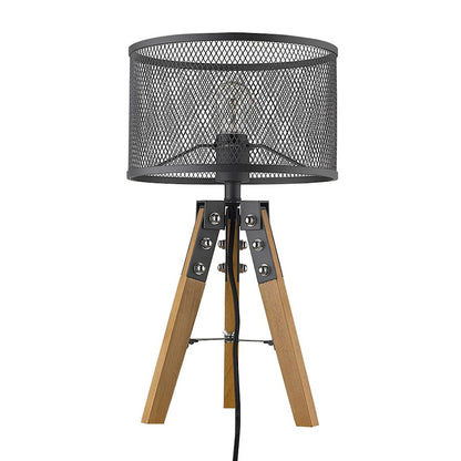 Capprice Table Lamp, Black/Black Iron Mesh Drum