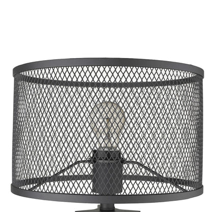 Capprice Table Lamp, Black/Black Iron Mesh Drum