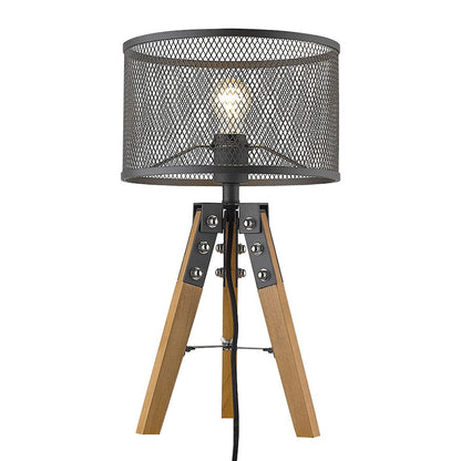 Capprice Table Lamp, Black/Black Iron Mesh Drum