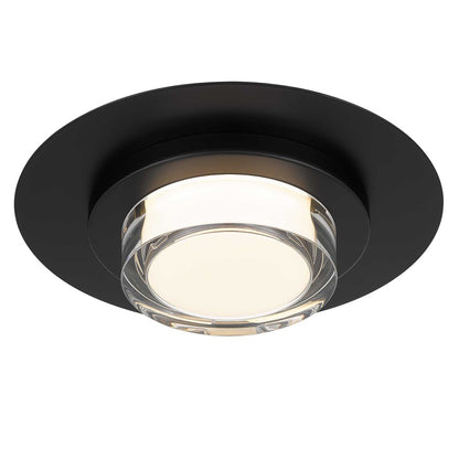 Alteck Plate Rnd 12" LED Outdoor Mount, Sand Black
