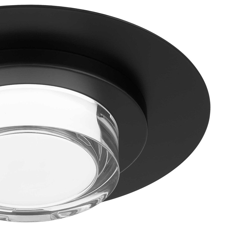 Alteck Plate Rnd 12" LED Outdoor Mount, Sand Black