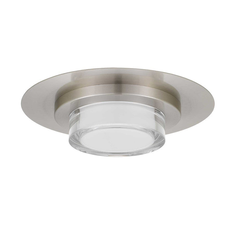 Alteck Plate Rnd 12" LED Outdoor, Brushed Stainless Steel - AFM0012-3CCT-W-BSS