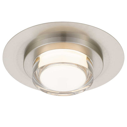 Alteck Plate Rnd 12" LED Outdoor, Brushed Stainless Steel