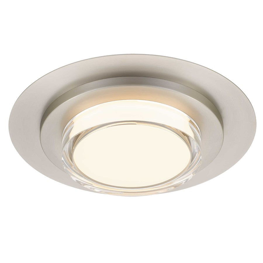 Alteck Plate Rnd 16" LED Outdoor, Brushed Stainless Steel