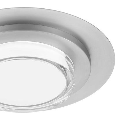 Alteck Plate Rnd 16" LED Outdoor, Brushed Stainless Steel