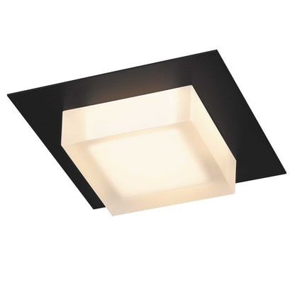 Alteck Foursquare 8" LED Outdoor Mount, Sand Black
