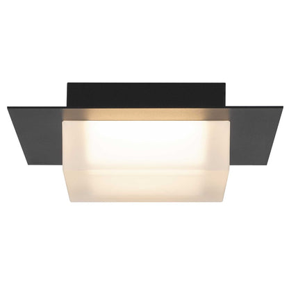 Alteck Foursquare 8" LED Outdoor Mount, Sand Black