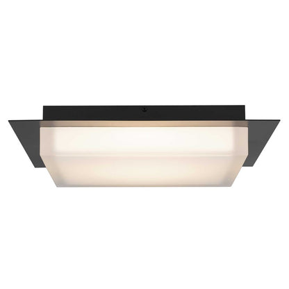 Alteck Foursquare 14" LED Outdoor Mount, Sand Black