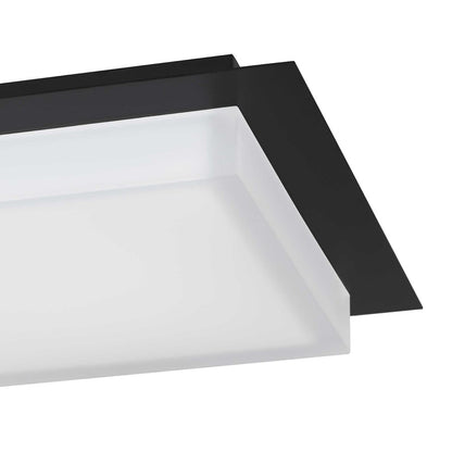 Alteck Foursquare 14" LED Outdoor Mount, Sand Black