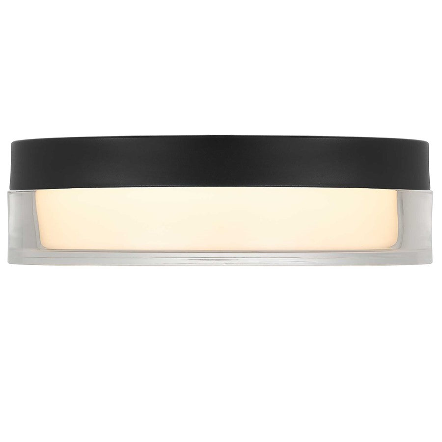 Alteck Sunspot 9" LED Outdoor Flush Mount, Sand Black