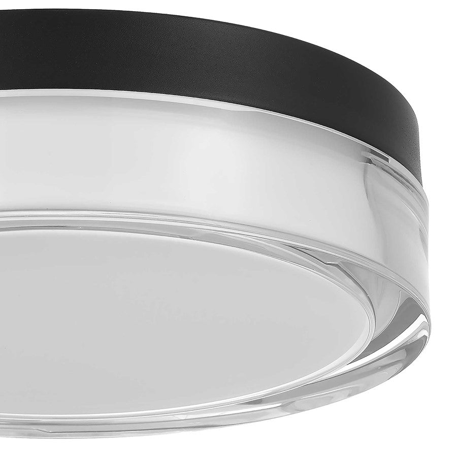 Alteck Sunspot 9" LED Outdoor Flush Mount, Sand Black