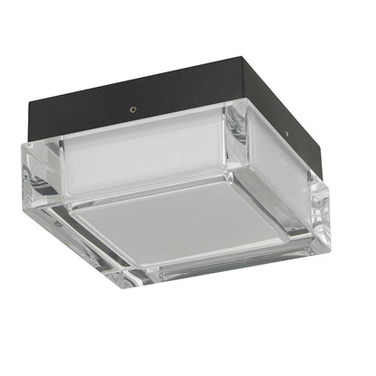 Alteck Box 5" LED Outdoor Flush Mount, Blk, Sand Black - AFM0019-3CCT-W-BK