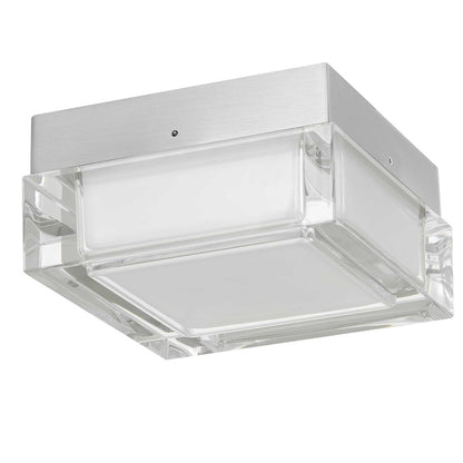 Alteck Box 5" LED Outdoor Flush, Brushed Stainless Steel - AFM0019-3CCT-W-BSS