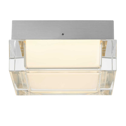 Alteck Box 5" LED Outdoor Flush, Brushed Stainless Steel
