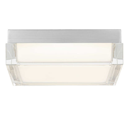 Alteck Box 8" LED Outdoor Flush, Brushed Stainless Steel