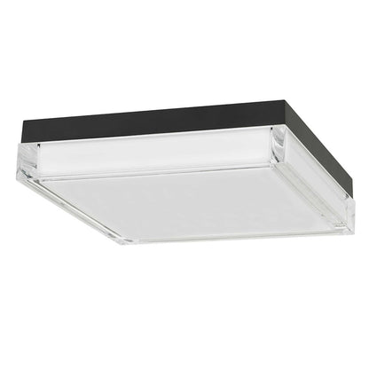 Alteck Box 11" LED Outdoor Flush Mount, Sand Black - AFM0021-3CCT-W-BK