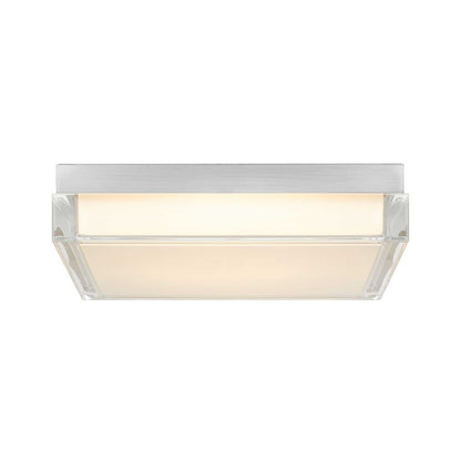 Alteck Box 11" LED Outdoor Flush, Brushed Stainless Steel