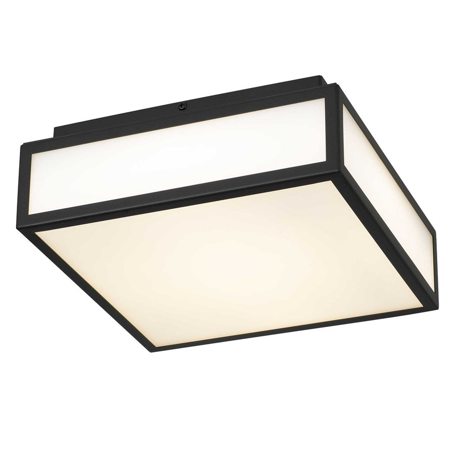 Alteck Panel Sq 10" LED Outdoor Mount, Black/White, Black