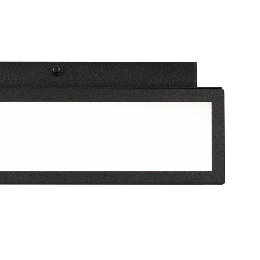 Alteck Panel Sq 10" LED Outdoor Mount, Black/White, Black