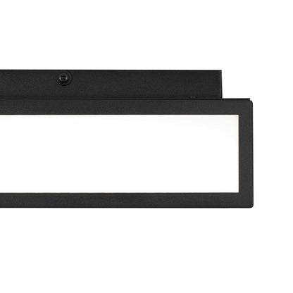 Alteck Panel Square 10in 1-Light LED Outdoor Flush Mount | Contemporary Sand Black Stainless Steel | Entryway & Patio | Model AFM0024-3CCT-W-BK