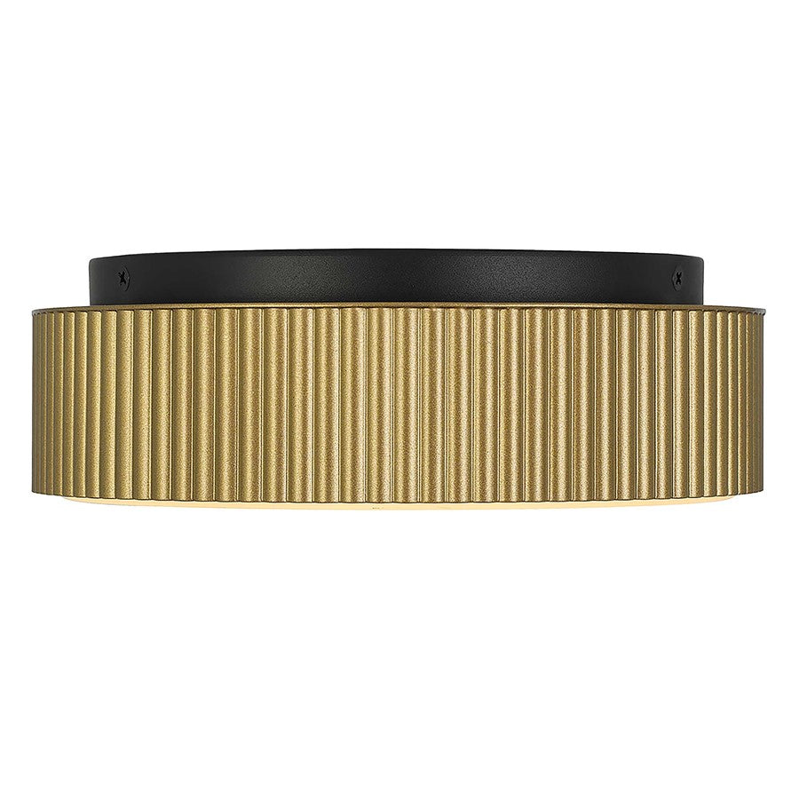 Alteck Ch 9" LED Outdoor Mount, Black/Br/White, Black